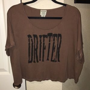 Short sleeve brown cop top
